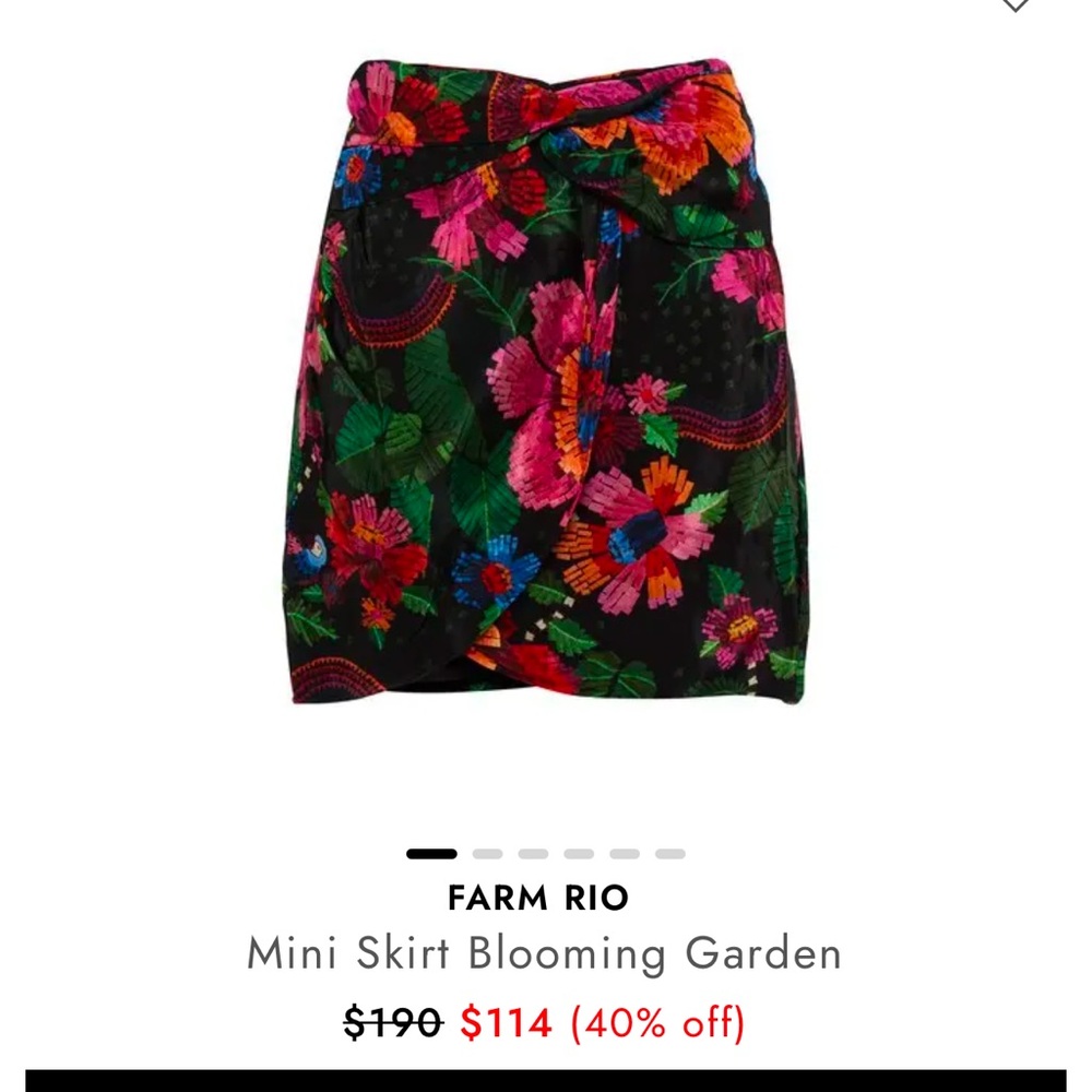 FARM Rio Mini Skirt Blooming Garden Floral Print